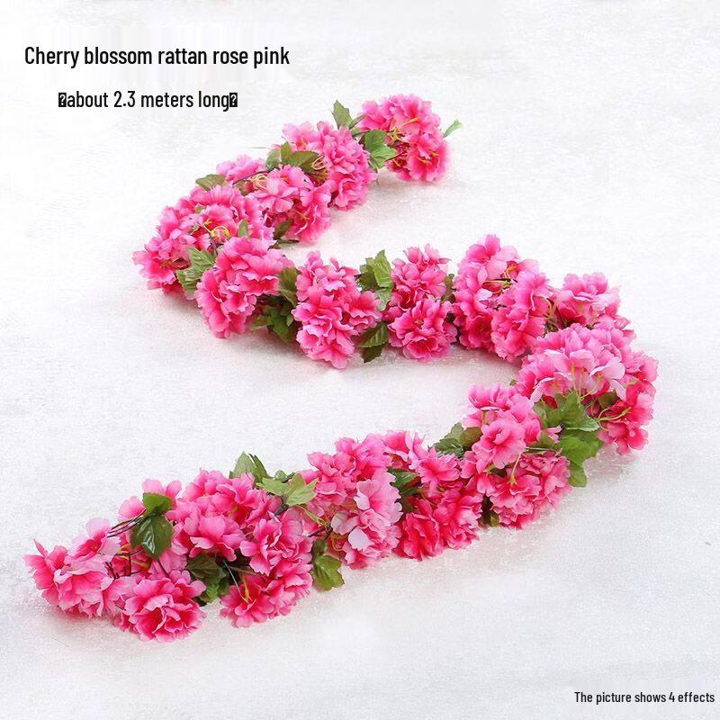 Artificial Rose and Cherry Blossom Flower Vine