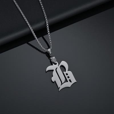 Per Donna Uomo Collane con Ciondolo Lettera Alfabeto A-Z Personalizzazione Collana in Acciaio Inossidabile Glamour