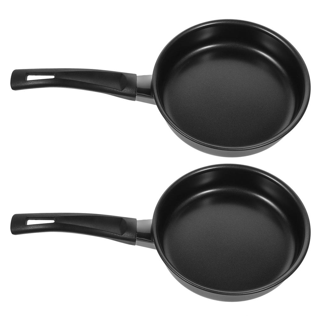 2Pcs Mini Frying Pan 14Cm Non-Stick Surface for Egg Pancake Omelette Cooking Pan Fast Heating Even Distribution Ideal for Home