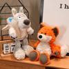 Kawaii Soft Fluffy Fox Wolf Plush Toy Cute Cuddly Stuffed Animal Doll Wolf Cosplay Sheep Plushie Lovely Birthday Gifts