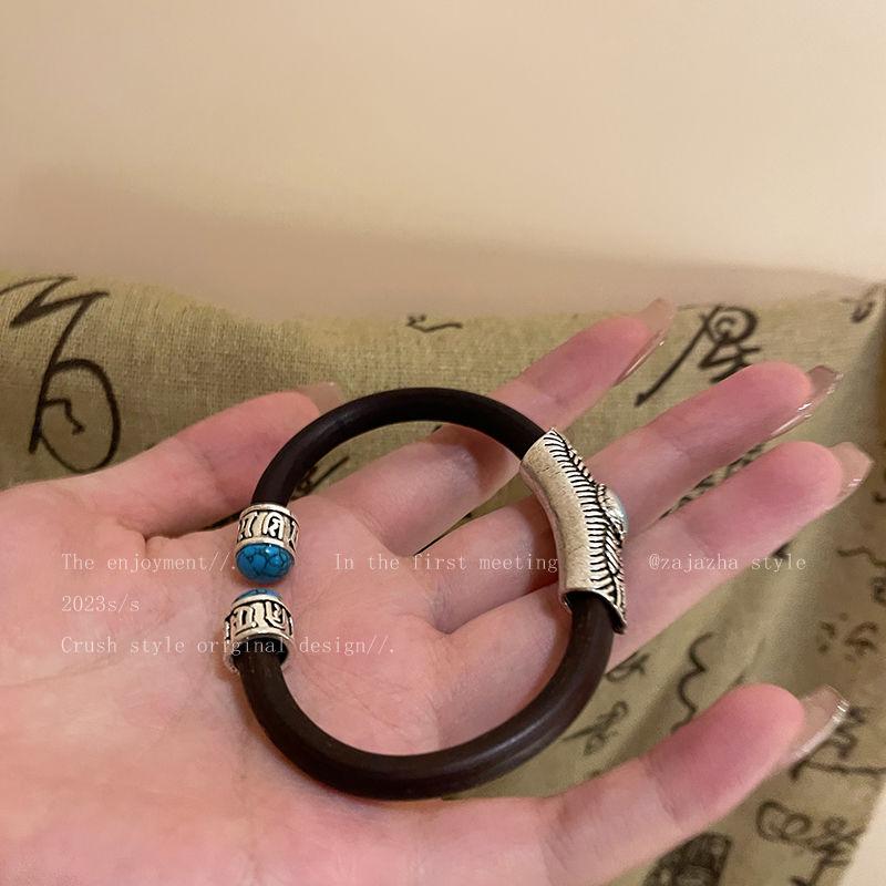 New Chinese Style Chicken Blood Vine Vegetarian Ring Bracelet for Women, Fashionable, Personalized, Simple, Ethnic Style, and Best Friend Jewelry