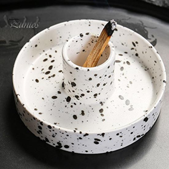 Brenner-Räucherstäbchenhalter, handgefertigte Keramik-Räucherschale mit Aschenfänger, stabiles, einzigartiges Design, stabiles Räucherstäbchentablett