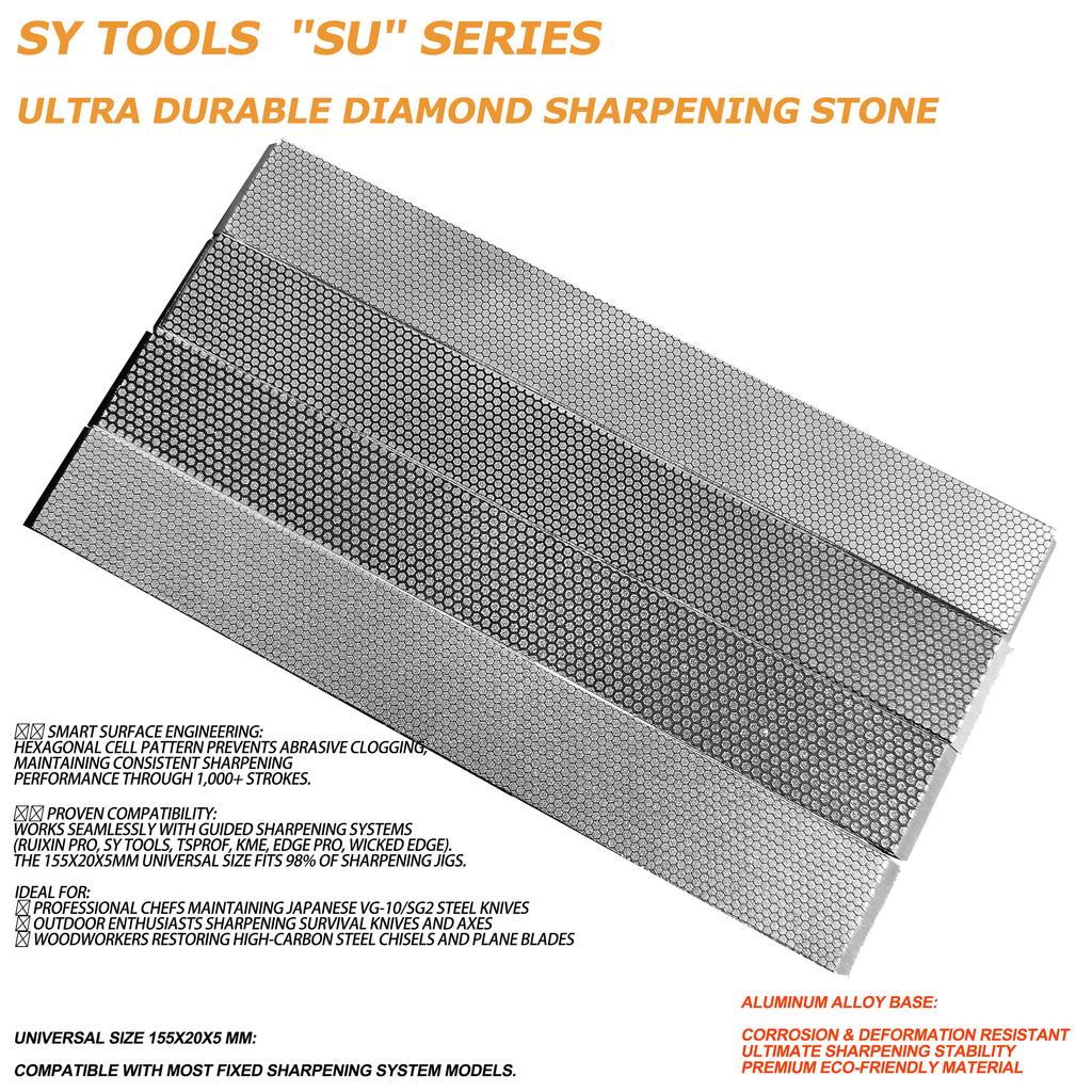 Copper Base & Honeycomb Tech Ultra Durable Diamond Sharp Stone Knife Compatible with Most Fixed Sharpener