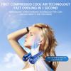 New Summer Portable Mini Hanging Neck Fan Bladeless Neckband Fan Digital Display Power Air Cooler USB Rechargeable Electric Fans