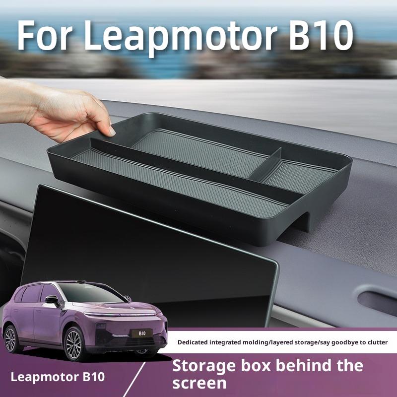 For Leapmotor B10 Screen Rear Storage Box Special Navigation Screen Organizer Box Storage Case Interior