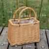 Large European-Style Bamboo Flower Basket for Arrangements - Handwoven Indoor Floral Storage Basket