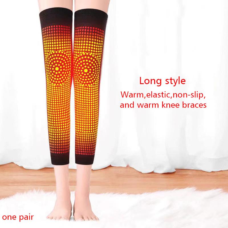 1 Paar Kniewärmer Geeignet für ältere Menschen Wintersportausrüstung Sport-Knieschützer Rutschfestes Design Bequem Lang/Kurz