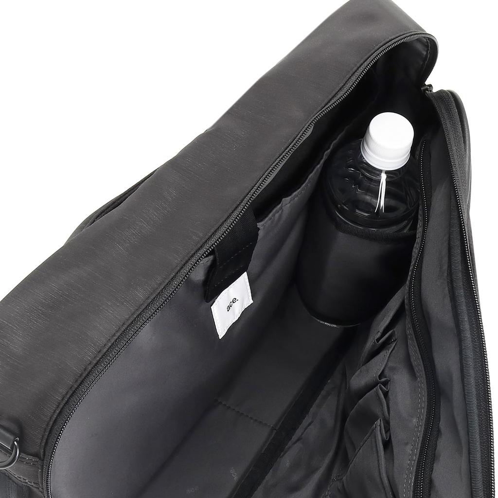 Ace Gene CombiLite 2 Business Backpack, No. 68455, fits 14.0-inch PCs, fits B4 size documents, and is stain-resistant and water-repellent. Also