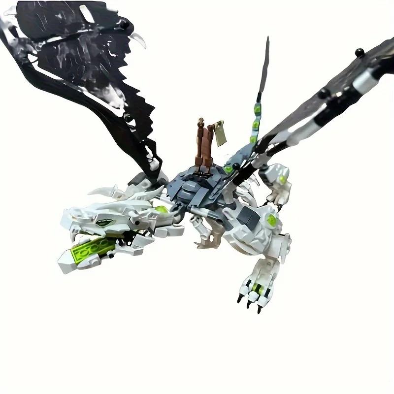 767pcs Dragon Snake Building Blocks, Collectible Toys, Contains 8 Mini People Birthday Gifts