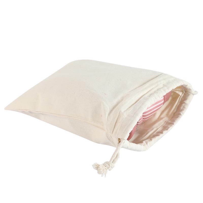 Eco-Friendly Cotton Canvas Drawstring Bag for Rice, Flour, and Custom Logo Advertising