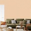 Vichy Cream and Coral Plaid Wallpaper for Living Room and Bedroom 50x1000