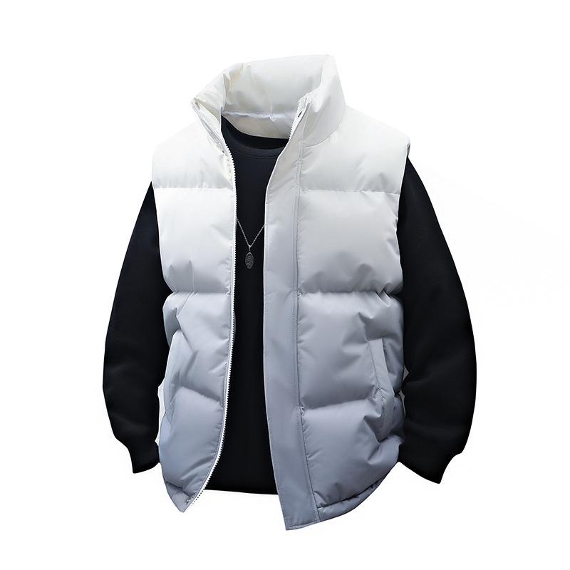 Gradual Change Vest Men s and Women s Autumn and Winter Loose Stand-up Collar Couple s Casual Tooling Men s Jacket M