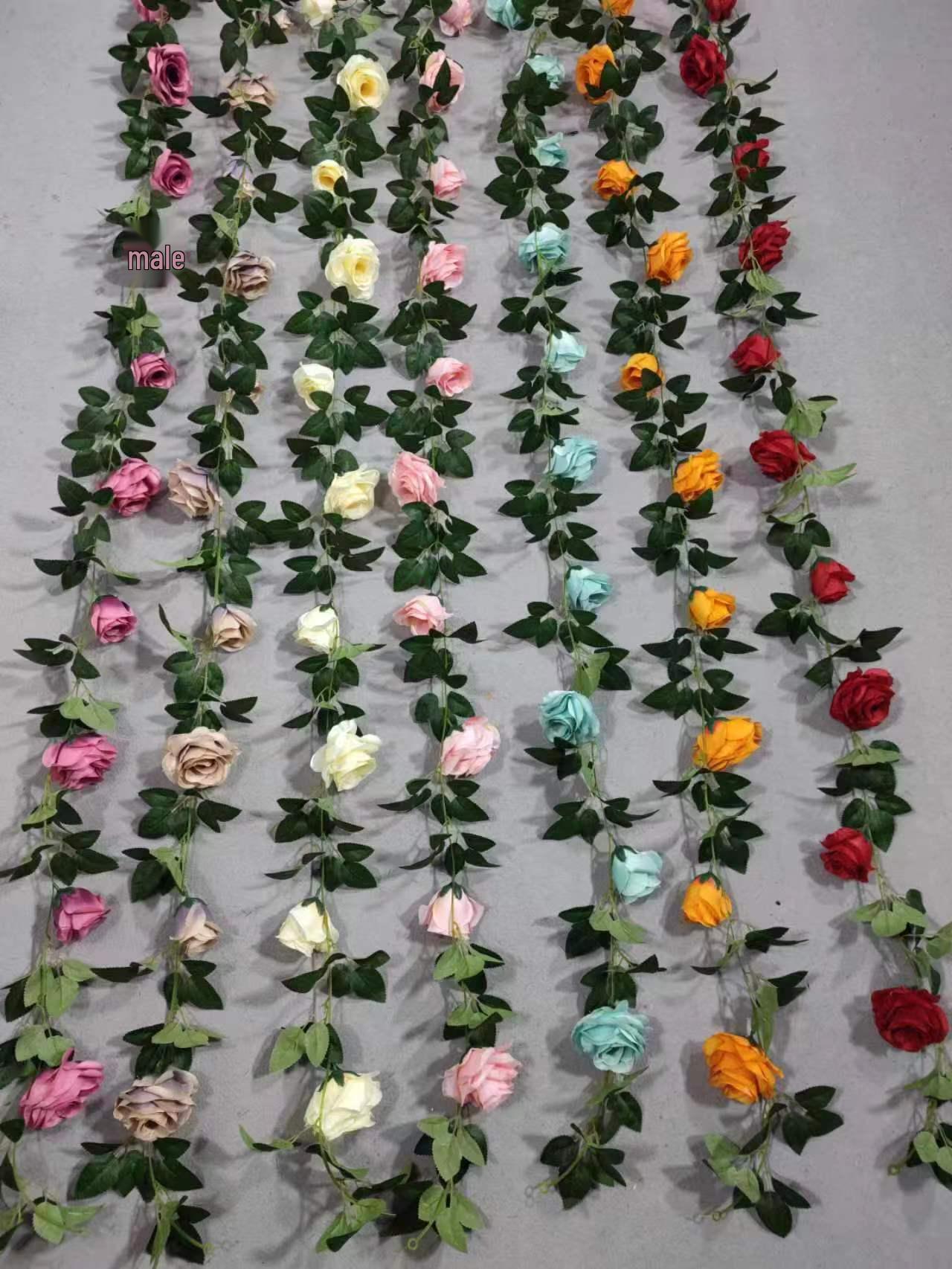 

Wedding Bedroom Floral Decor: Artificial Flower Vine for Bedside, New House, and Sofa Arrangements