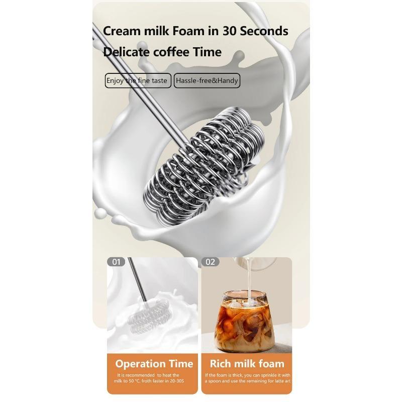 MINI napěňovač mléka USB dobíjecí 3 rychlosti Pěnový kávovar Mixér na šlehání kávy Elektrická rukojeť Mixér Šlehač vajec Šlehač na vejce Nástroje pro vaření za tepla