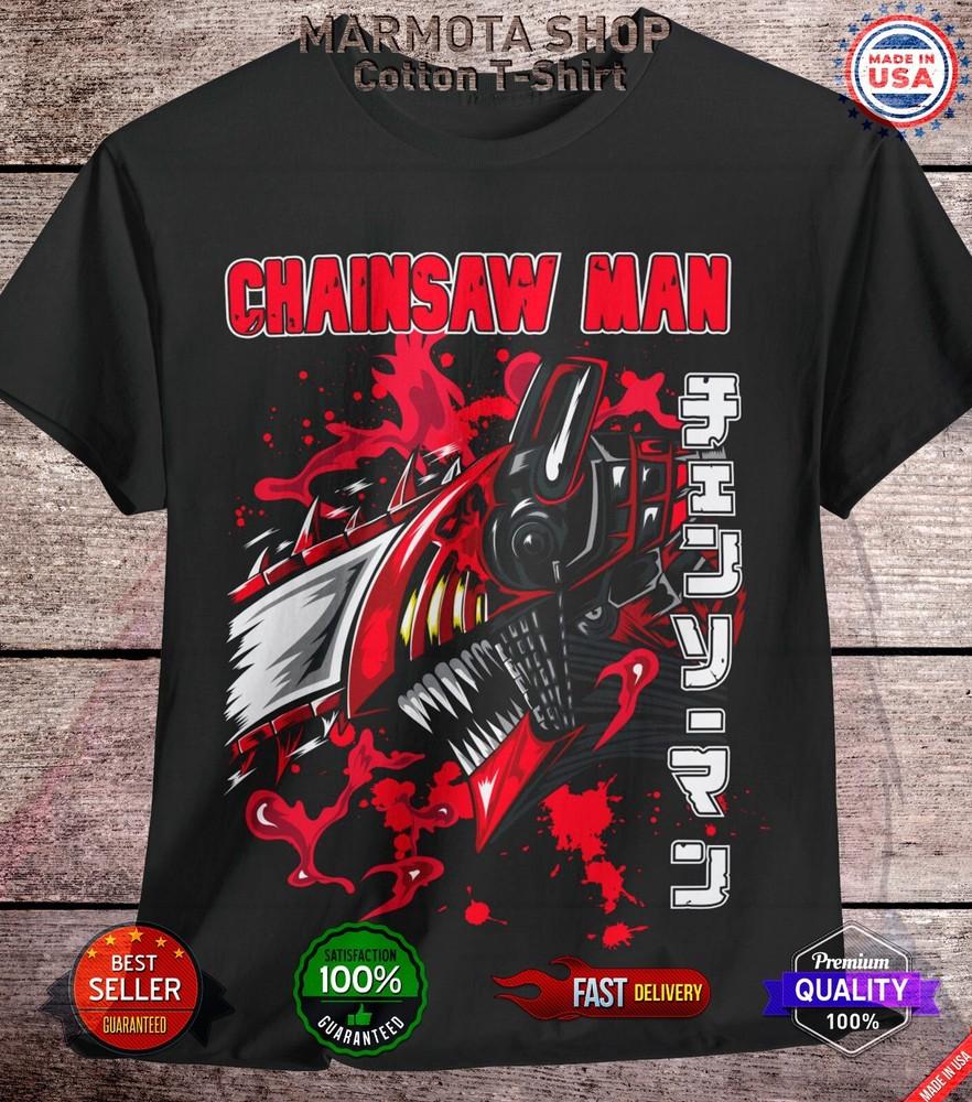 

Денджи Человек-бензопила Футболка Аниме Футболка Почита Ужасы Манга Отаку Макима ЧБМ 3XL