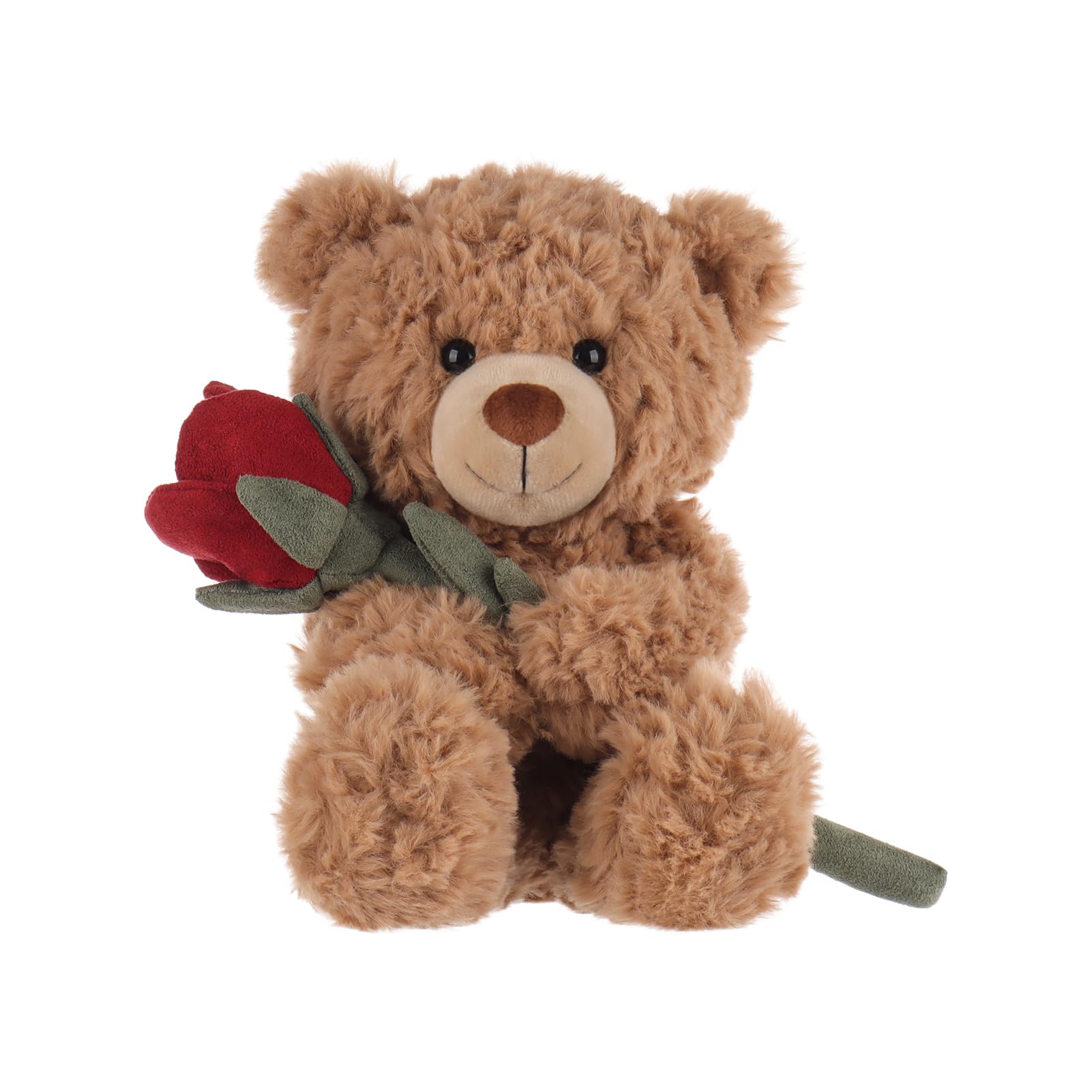 

Apricot Lamb Rose Brown Flower Bear Plush Toy for Soft and Cute Fluffy Rose Brown Flower Bear for Girls and 20cm Children, Boys,