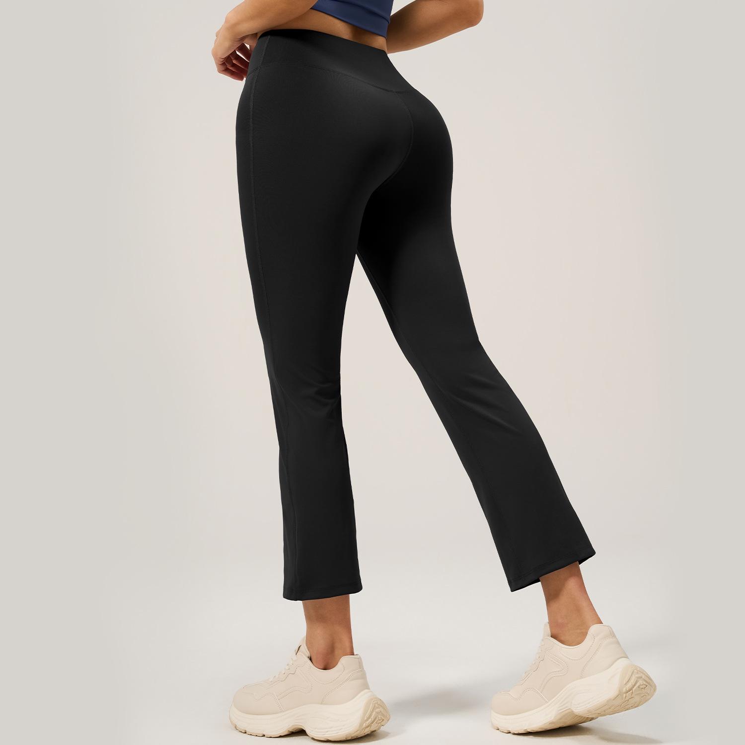 High-Waisted Women s Yoga Flare Pants - 9-Point, Butt-Lifting, Wide-Leg, High Elasticity for Running & Fitness. Extra Extra Large