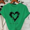 Be Kind Heart Graphic Tshirt Unisex Casual O Neck Short Sleeve Printed Tee Positive Kindness Streetwear Tops For Unisex Unisex