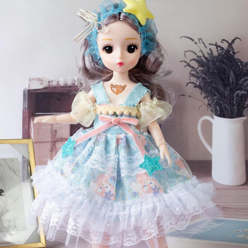 30cm Yitian Barbie Doll Set: BJD Doll with Music, Wedding Dress, and Outfit Changes