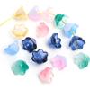 50Pcs/Bag 7X12Mm Colorful Bellflower Lampwork Beads Caps Glass Spacer Beads For Jewelry Making Diy Handmade Bracelets Hairpin