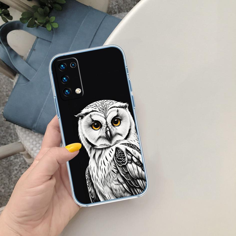 CJ25 Cartoon Art Owl Case for Motorola Moto G10 G20 G30 G31 G32 G34 G35 G41 G42 G50 G51 G52 G55 G60 G60S G62 G71 G72 G75
