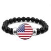 287 Länder Nationalflagge Druckknopf Elastisches Band Perlen Länderflagge Unabhängigkeitstag Perlen Schmuck Perlenarmband