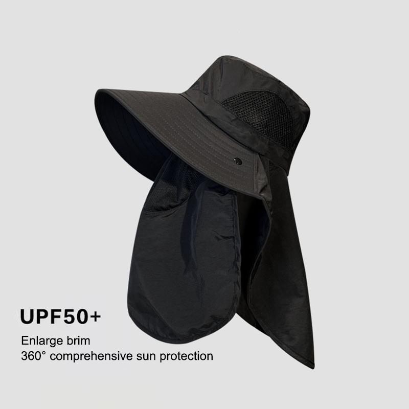 Summer Uv Protection Hiking Hat Quick-Drying Wide Brim Outdoor Visor Bucket Hats Mesh Breathable Sun Hat Outdoor Cycling Hat