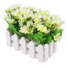 Artificial White Daisy Simulation Flower Realistic Lifelike Home Office Wedding Decoration Photography Props Fence Flower