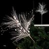 Glitter Branches Christmas Tree Pendant Shiny Handmade Christmas Cypress Leaf Creative DIY Christmas Ornament Christmas Decor