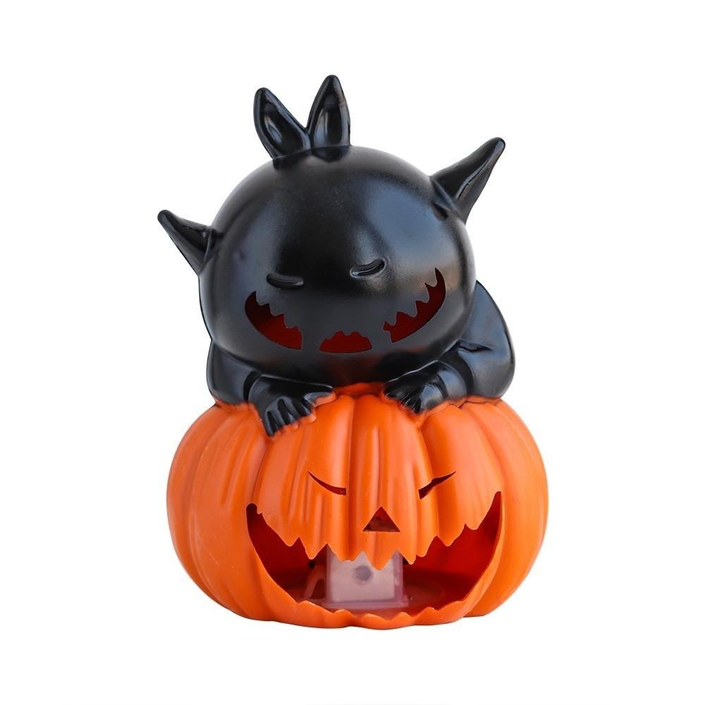 Spooky Eyeball Pumpkin Candle Holder Black Cat LED Pumpkin Light Yard Decor