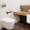 Space Saving Stainless Steel Bathroom Tissue Holder Walnut Shelf Wall Mount 55KF