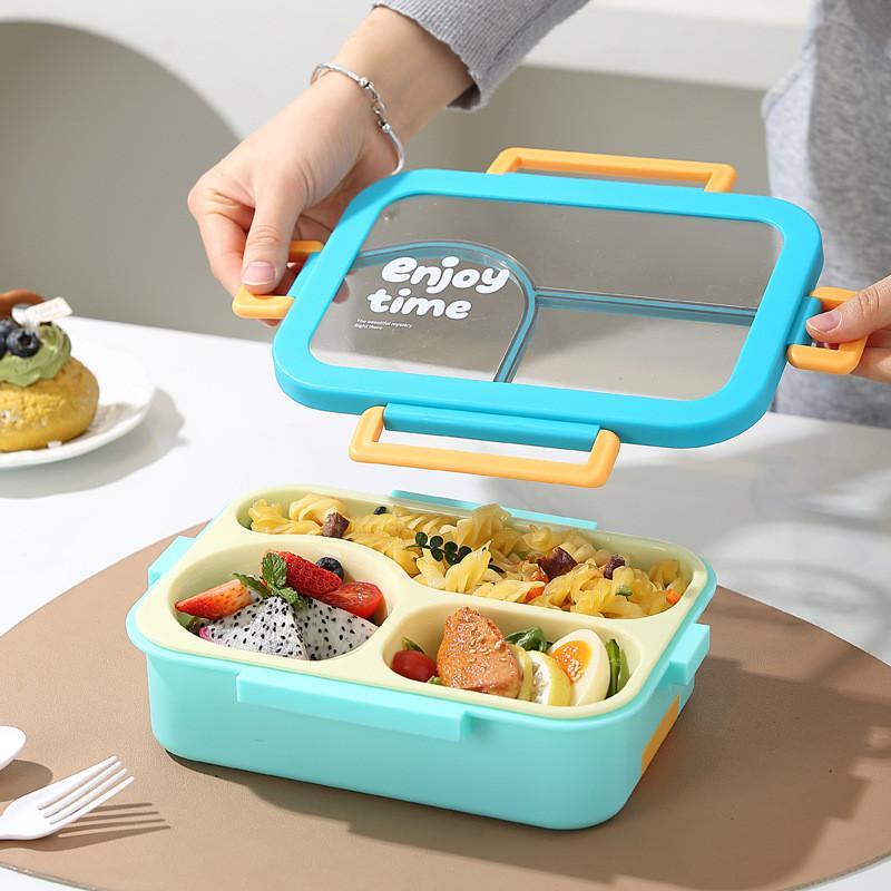 Bento Box With Dividers And Sealed Compartments For Office And School Use