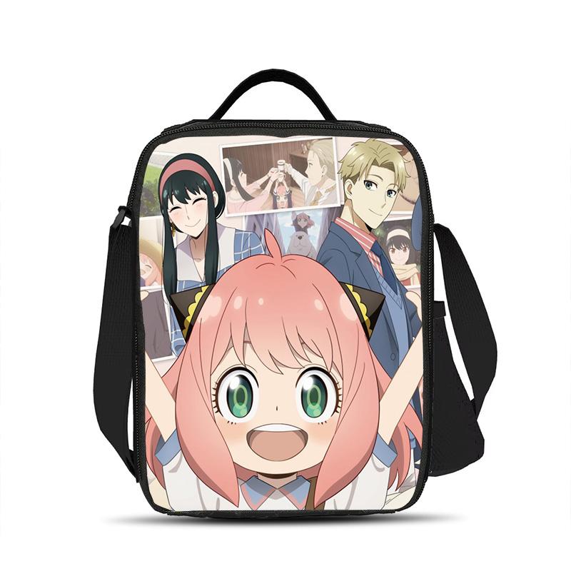SPY×FAMILY Sac Glacière Sac à Lunch Polyvalent Dessin Animé Grande Capacité Haute Performance Meilleur Cadeau pour Garçons et Filles École Anniversaire