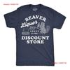 Mens Funny T Shirt Beaver Liquor Discount Store Sarcastic Adult Joke  Vintage Washed Casual Breathable Comfortable Graphic
