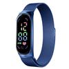 Waterproof Magnetic LED Digital Sports Watch for Students with Alloy Bracelet - Children's Gift
