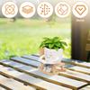 Rocking Chair Smile Face Planter Swing Resin Succulent Pots  with Drainage Hole Cute Garden Balcony Desktop Ornament Decoration