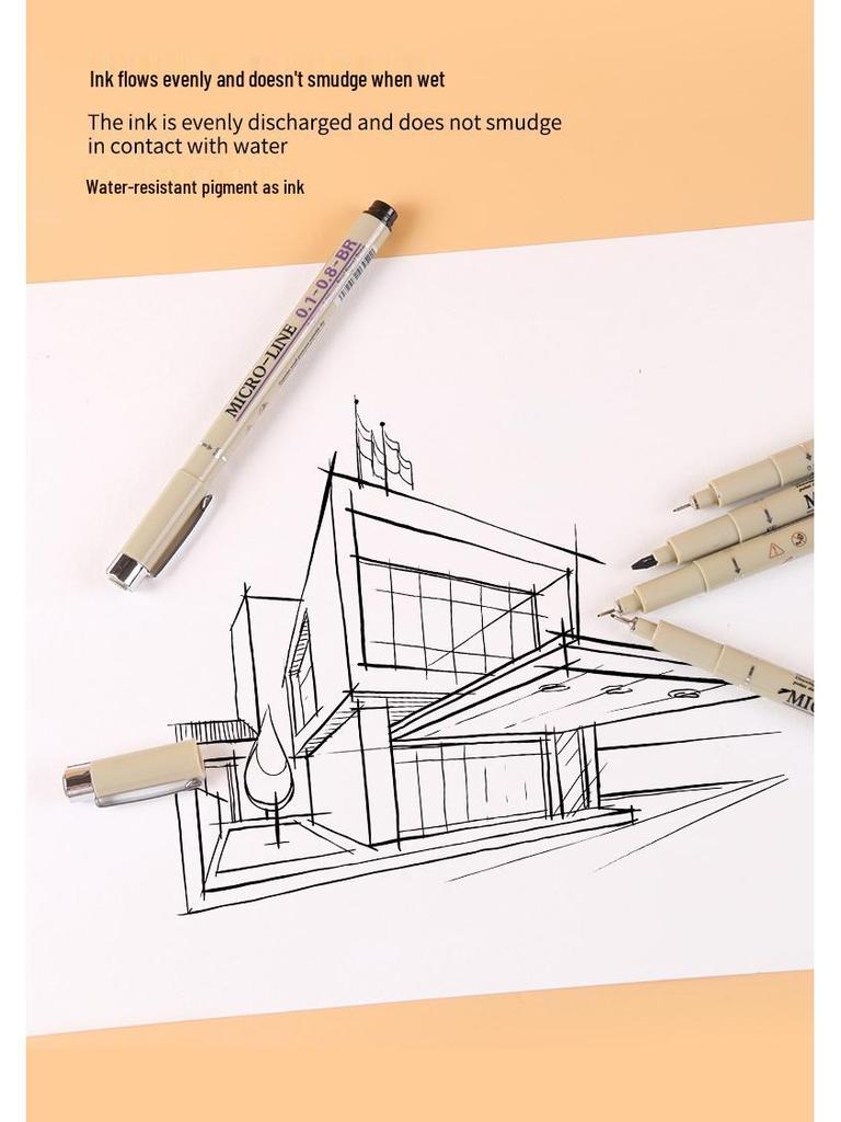 Giorgione Fineliner Kunststift Set - Präzise Umrissstifte & Skizzierstifte mit Pinselspitzen