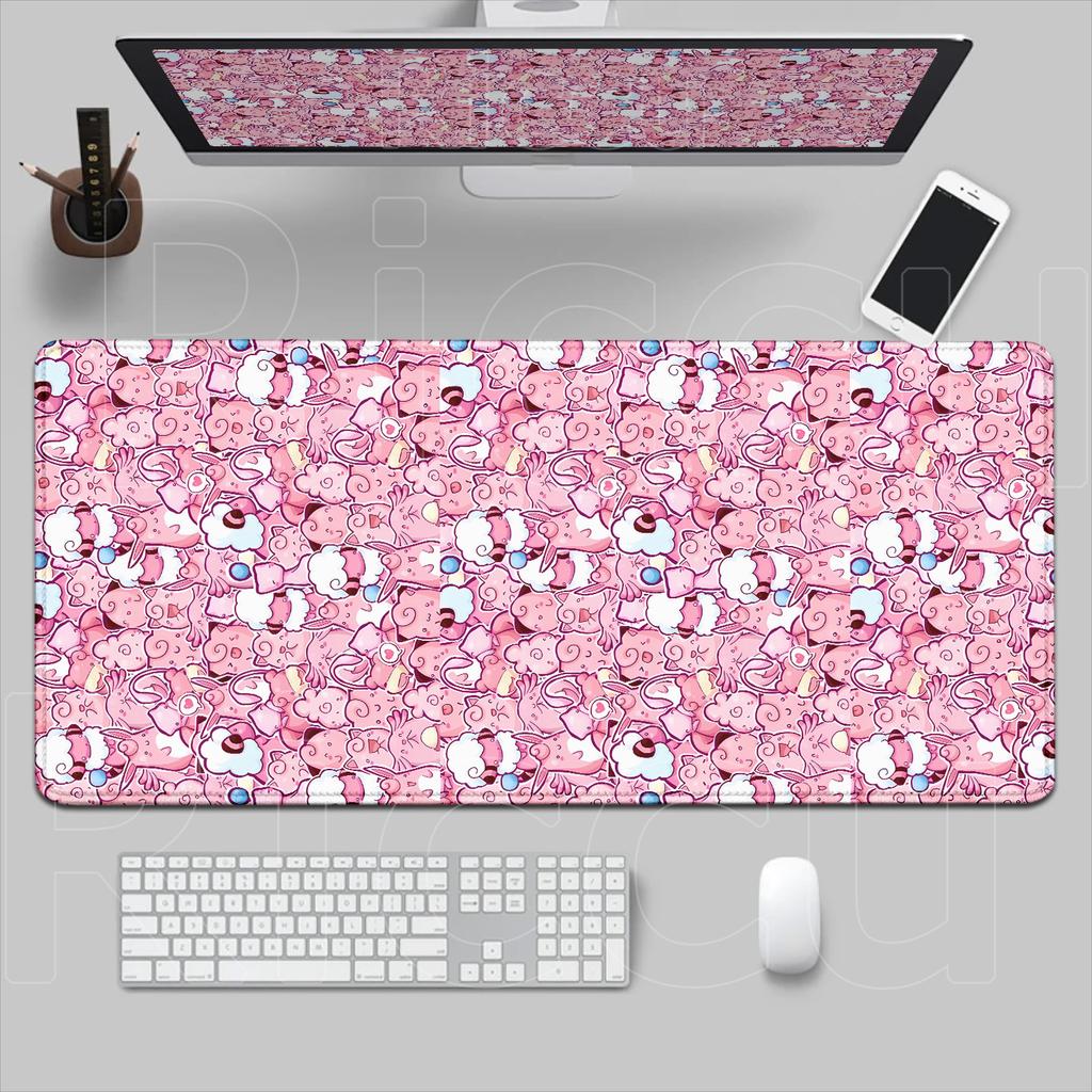 New Pink Cute Mouse Pad Pokemon Jigglypuff Mousepads Gaming Mousepad Large Keyboard Mat Desk Pad for Computer Laptop Mouse Pads