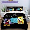 3pcs Mickey Mouse 1 Cover+2 Pillowcases, Pillow Inserts Not Included, Machine Washable, All-Season Use, Teen and Adult Rooms116