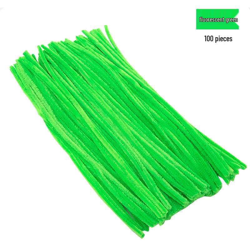 Encrypted Pipe Cleaners: Dense, Thickened 8mm White Strips with Mixed Colors for Handmade DIY Bouquets