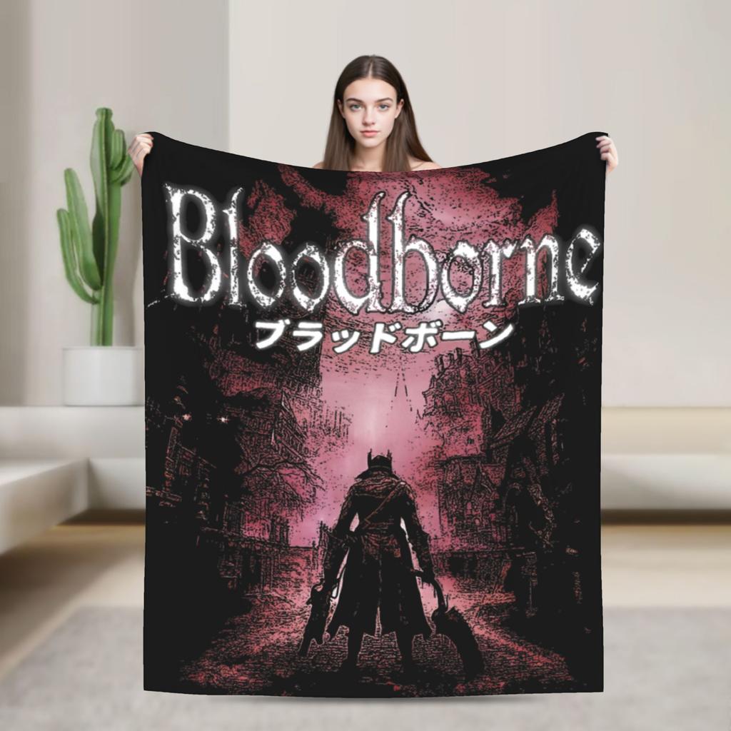 Bloodborne Dark Souls Decke Warm Weich Bedruckte Plüschdecke für Mädchen Jungen Sofa Stuhl Flanell Tagesdecke Bettbezug