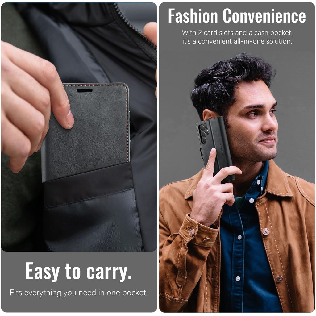 Wallet Card Leather Flip Case For Samsung Galaxy S25 S24 S23 S22 Note 20 Ultra Coque Magnetic Stand Shockproof Cover