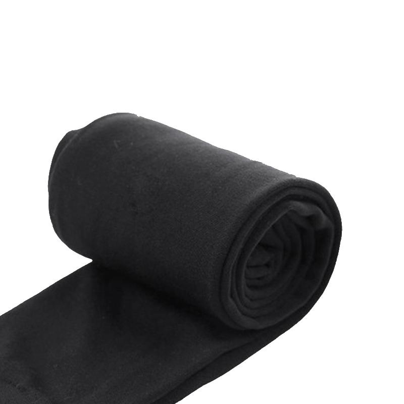 

1 пара женских термоколготок на всю стопу, теплые, однотонные, зимние, из полиэфирного волокна, с толстым флисовым подкладом, женские длинные брюки чёрный