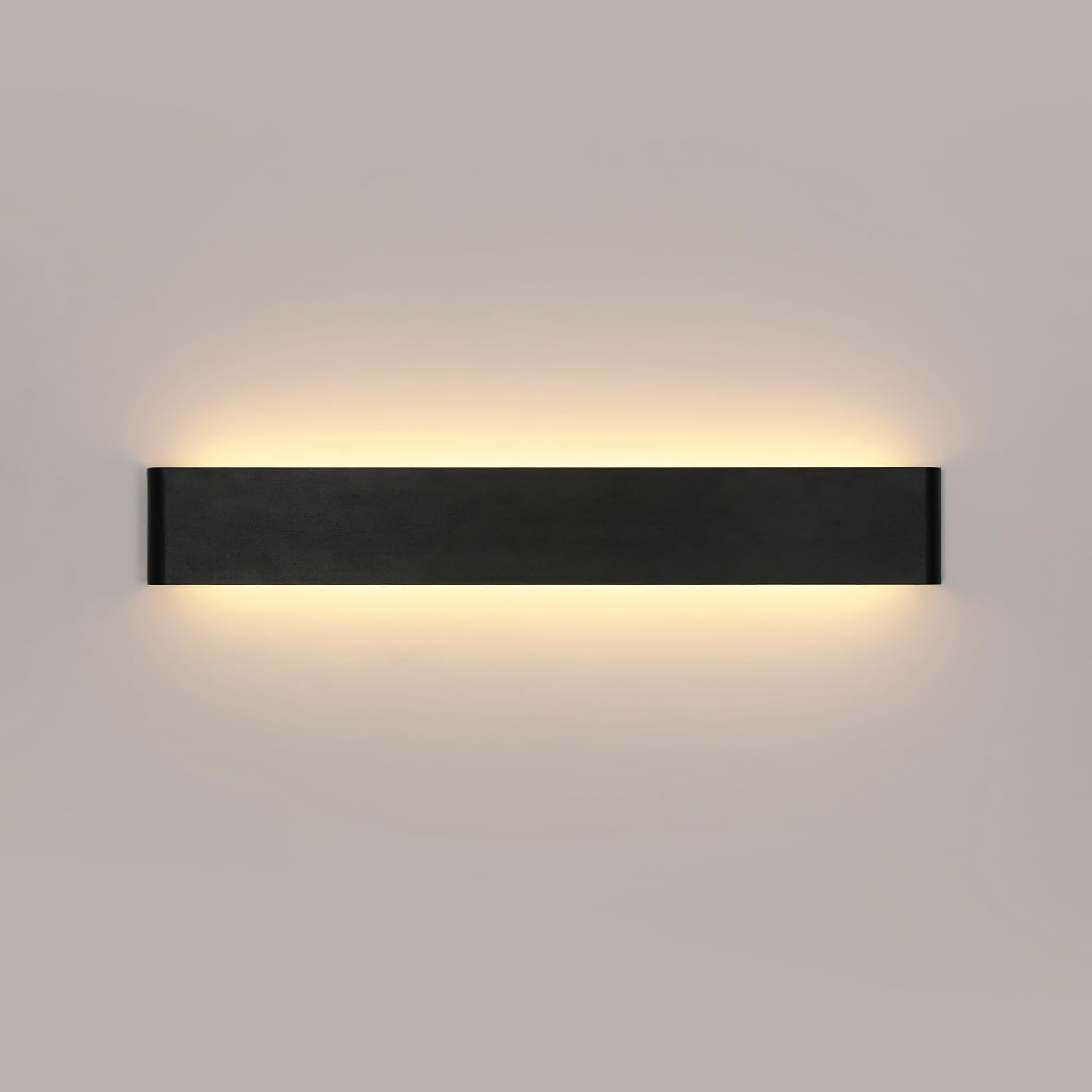 

Настенный светильник Goeco Modern LED алюминиевый черный 61 см вверх и вниз теплый свет 18 Вт 220 В для спальни