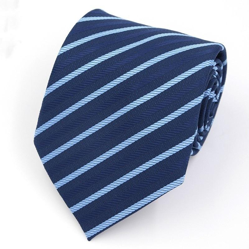 Buy Ties for Men Blue Striped Silk Classic Jacquard Woven Tie Cufflinks