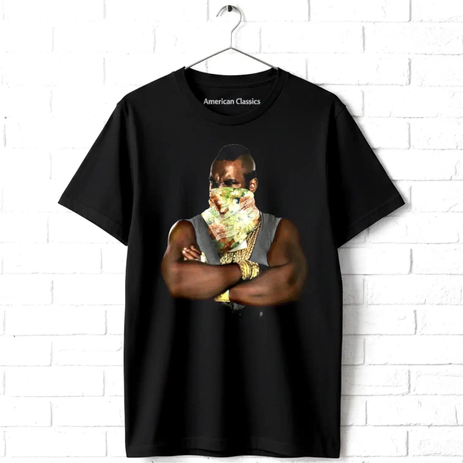 Mr T Floral Bandana Mask Men s T Shirt XL