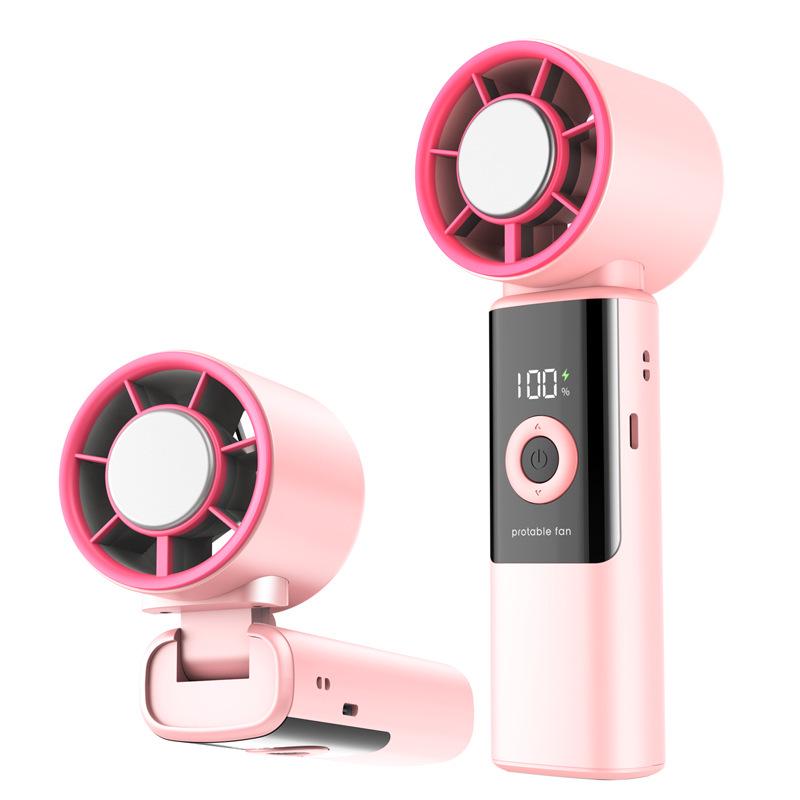Ice-Powered Mini Fan with Digital Display