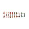 Christmas Reindeer Gingerbread Candy Press On Nails 24 Pcs Fake Nails