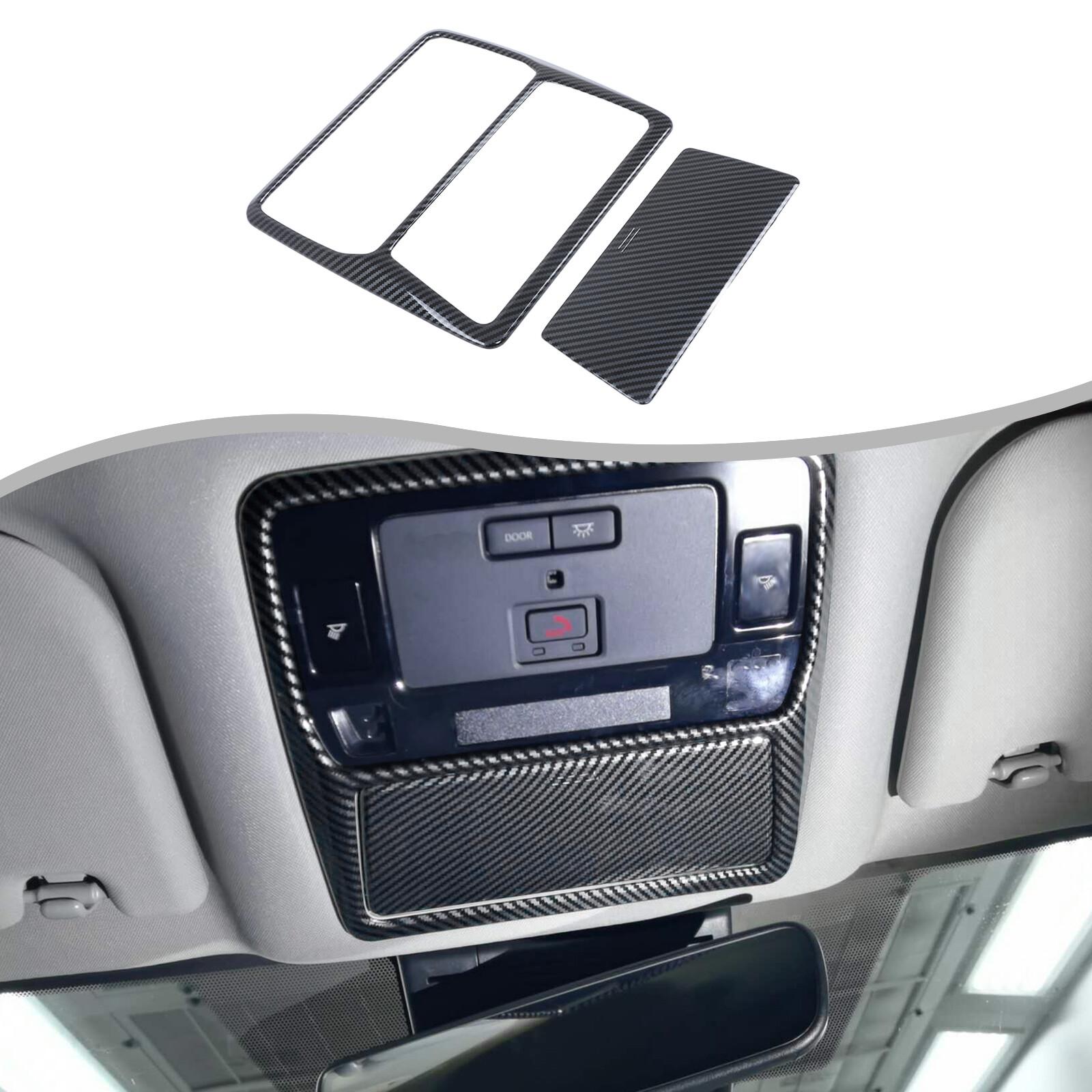 Carbon Fiber ABS Roof Reading Lamp Frame Trim For Toyota Grand Highlander 2024+
