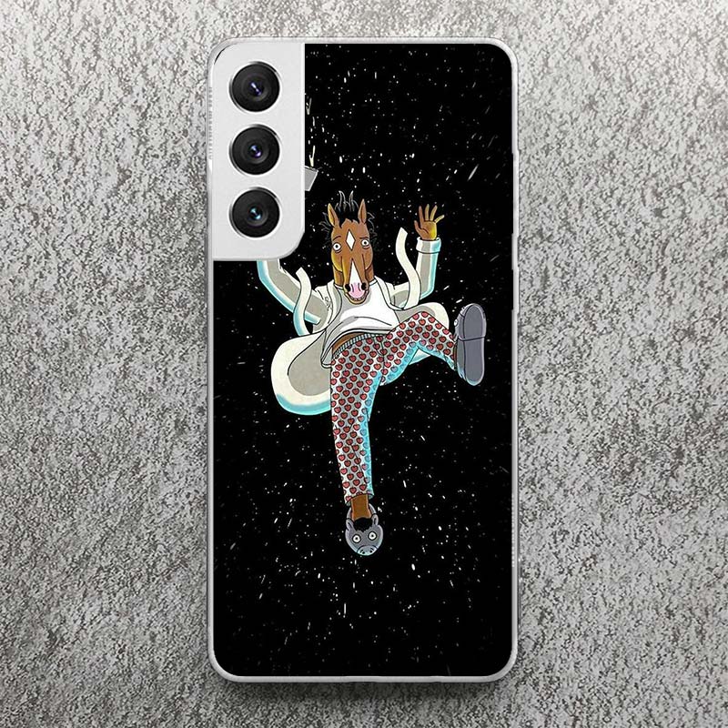 

Cartoon B-BoJack Horsemans Print Soft Case for Samsung Galaxy S25 S24 S23 S22 Ultra S21 Plus S20 FE Phone Shell S10 + Pattern Co Samsung S21